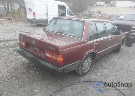 1990 Volvo 740 Gl z USA, uszkodzony, nr VIN YV1FA8847L1402426
